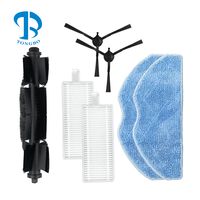Compatible avec les robots aspirateurs 360 S8 / S8 Plus / Honor Choice R2 Plus / Polaris PVCR 5001 6001 / Dynaking R21 : brosse latérale, filtre et serpillière.