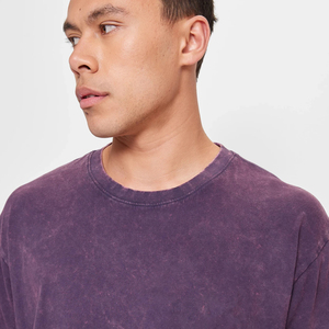 Camiseta ligera de secado rápido con cuello redondo de alta calidad para hombre, manga corta de punto de bambú 3D con hombros caídos, talla personalizada, sólida, de gran tamaño - Product Image 6