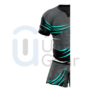 Alta calidad Unisex transpirable 100% poliéster Rugby Jersey pantalones cortos uniformes conjuntos ropa deportiva Jerseys Kit al por mayor - Product Image 4