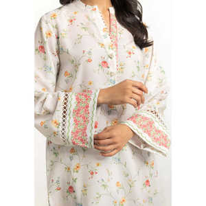 Conjunto de Dos Piezas para Mujer, Estilo Bohemio, Blusa de Chifón Blanca con Textura y Estampado Dobby, Pantalones Cortos, Talla XS, para Primavera/Verano - Product Image 1