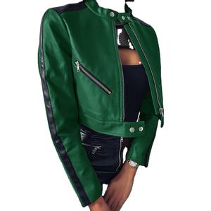 Chaquetas de Cuero Sintético para Mujer, Color Negro, Estilo Motociclista, Tallas XS-7XL, Nuevas Chaquetas de Otoño para Mujer - Product Image 2