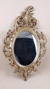 Vintage <b>mirror</b> victorian style gold <b>plastic</b> - Product Image 3
