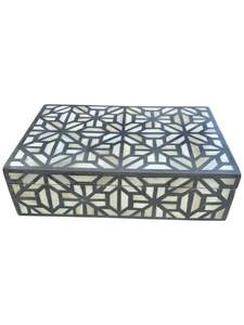 LAMETIERARTZ Caja de Almacenamiento y Oficina con Incrustaciones de Resina de Hueso de Nuevo Color, para Joyería, Material de Terciopelo, Diseño Único, Modelo LMA887 - Product Image 3