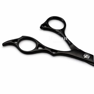 Ciseaux de coiffure professionnels en acier inoxydable noir mat, ciseaux de barbier ergonomiques, outil de coiffure de salon, lames aiguisées - Product Image 3