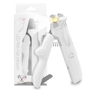 Elétrica pet respingo prova nail clipper grooming produtos fornecedores armazenar seguro anti derrapante com luz led para o cão gato