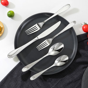 New Arrival Mirrored Stainless Steel Luxury <b>Flatware</b> Set Handmade Hotel & Party Dinnerware Durable Eco-Friendly Customizable - Product Image 3