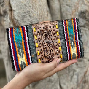 Venta caliente Aztec Saddle Blanket Wallet Clutch Elegante Nuevo diseño Carteras Multiusos Único Western Carteras de cuero de alta calidad - Product Image 4