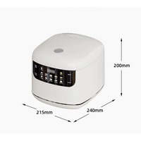 DON FELIZ AE-123 2L Marmite Électrique Intelligente pour Soupe et Bouillon avec Couvercle, Minuteur, Revêtement Antiadhésif en Céramique, Doublure en Acier Inoxydable, Plastique