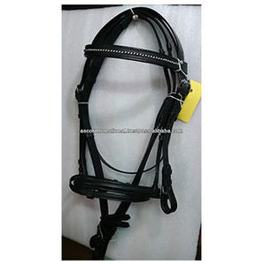 Vente en gros, cuir véritable, bride de course de cheval, Dressage, escargot, équipement équestre, accessoires, léger, noir, marron, bas quantité minimale de commande - Product Image 2