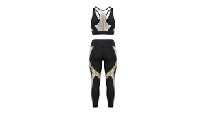 Ensemble de yoga grande taille pour femme, motif uni, séchage rapide, soutien-gorge de sport et leggings taille mi-haute, 2 pièces, vêtements de fitness et d'entraînement - Product Image 2