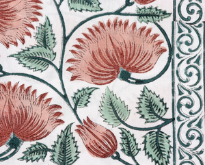 ผ้าเช็ดมือผ้าฝ้ายแท้พิมพ์ลาย100% แซลมอนสีชมพูและสีเขียวมะกอกสีที่กำลังมาแรง - Product Image 3