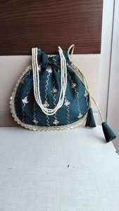 Handmade Beautiful Best Quality Potli <b>Bag</b> for Indian Women Fashion Vintage Dress for <b>Bridesmaid</b> Stylish Return Gift for Weddings - Product Image 6