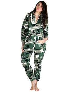 Traje deportivo de camuflaje para mujer, mono con capucha, ropa de dormir, pijama, chándal de talla grande para mujer - Product Image 4