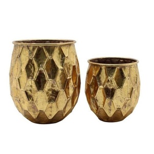 Jardinières de style indien faites à la main de meilleure forme et de meilleure taille Jardinière en métal au design unique Vente en gros en vrac - Product Image 1