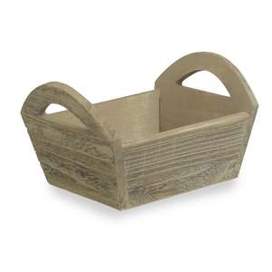 Mini plateau de rangement en bois à un niveau plateau de petit déjeuner plateau de service effet chêne sculpté Rectangle bambou ménage bijoux cuisine - Product Image 1