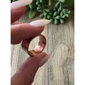 Navajo Handmade Copper & Sterling Silver <b>Statement</b> <b>Ring</b> Size 13.75 - Product Image 5