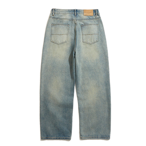 กางเกงยีนส์ขาตรงขาตรงทรงหลวมสำหรับผู้ชายและผู้หญิงกางเกงยีนส์ยาวถึงพื้น - Product Image 2