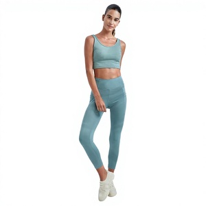 Women <b>Yoga</b> <b>Set</b> Push Up Sports Bra and High Waist Leggings Fitness Wear for Gym Workout Sports Activewear Custom Logo Print - Product Image 1