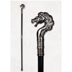 Bastón de diseño de caballo Chapado en plata para hombres y mujeres con asas de latón y aluminio al mejor precio al por mayor - Product Image 1