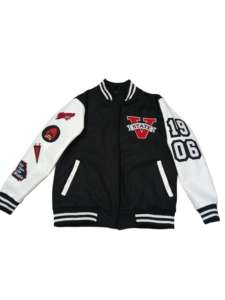 Men's Casual Reversible <b>Waterproof</b> Breathable Varsity <b>Jacket</b> Winter Fleece Pullover Pattern Decoration <b>Thin</b> Thickness OEM - Product Image 5