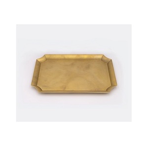 Design attrayant couleur or plateau de service plus grand produit de qualité avec un prix bon marché plateau de service en laiton - Product Image 1