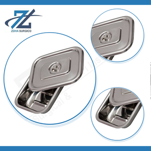 High Quality Manual Stainless Steel <b>Surgical</b> <b>Instrument</b> Tray General Surgery Class I 254x203x50mm CE Certified Zoha Surgico - Product Image 4