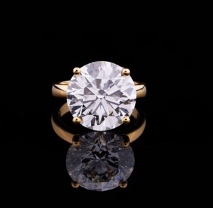 Classic Women's <b>Engagement</b> <b>Ring</b> 5ct Round Cut VVS Lab Grown Diamond 14k/18k Gold GIA IGI Certified - Product Image 1