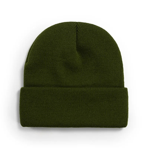 Gorro de Invierno de Punto Liso de Alta Calidad, Gorro Unisex con Puño, Gorro Acrílico RPET con Logotipo Personalizado para Hombre - Product Image 4