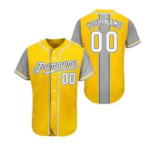 Uniformes de Jersey de béisbol con botones personalizados para hombre con bordado y diseños impresos, precio al por mayor - Product Image 2