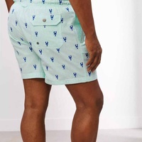 Short de bain homme 1 pièce, coupe classique, extensible, imprimé devant, séchage rapide, respirant, haute qualité, design personnalisé, mode plage