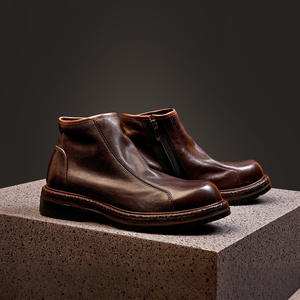 Chaussures Oxford en cuir de vachette pleine fleur avec talon amorti et design antidérapant, chaussures habillées pour hommes, chaussures en cuir - Product Image 1