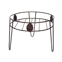 Support de plante en fil de fer de 8 pouces, élégant, en fer filé, avec revêtement en poudre, moderne, pour la maison, le jardin, l'intérieur et l'extérieur