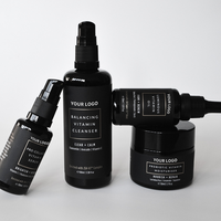 Coffret de Soins Visage Végétaliens Marque Blanche pour Hommes : Contrôle du Sébum, Vitamine C, Anti-Acné Naturel, Hydratant, Éclaircissant et Illuminateur