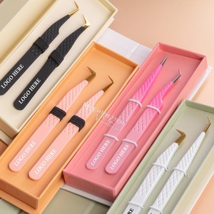 Pinzas para Pestañas de Diferentes Diseños Elegantes, Pinzas para Volumen de Pestañas, Pinzas para Pestañas con Punta de Fibra Pintada en Degradado - Product Image 5