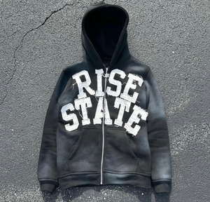 Nueva Sudadera con capucha de algodón 100% para hombre Diseño 2025 Sudadera con capucha con cremallera desgastada personalizada Todos los colores Disponible básicos mezcla de algodón - Product Image 5