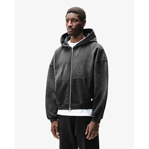 Sweats à capuche 100% coton personnalisés de haute qualité pour adultes Sun Fade Winter Outwear Sweatshirts brodés ODM OEM Made In Pakistan - Product Image 3