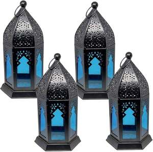 Lanterne marocaine en fer artisanale de haute qualité Daood Sons, lampe suspendue, écologique, pour intérieur et extérieur, style antique - Product Image 2