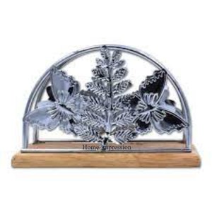 Porte-papier de soie et boîte de fabricant indien à bas prix Fleurs et tiges de couleur or et blanc - Product Image 2