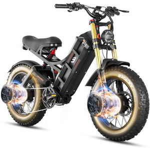 Bicicleta Eléctrica de Montaña de Doble Motor de 2500W y 40MPH, 52V 60AH, Largo Alcance, Neumáticos Anchos, Nueva en Tienda - Product Image 2