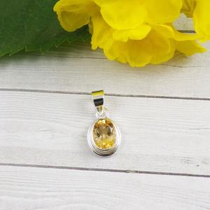 <b>Fashionable</b> Wholesale Citrine Gemstone 925 Sterling Silver Rhodium Plated Necklace <b>Pendant</b> Trendy Perfect Wedding Gift Jewelry - Product Image 3