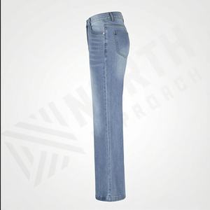 Certified Factory Custom Ladies <b>Baggy</b> <b>Jeans</b> Loose Fit Mid Waist Cotton Denim Pants Wide Leg Vintage Y2K Style <b>Women</b> Trousers - Product Image 3