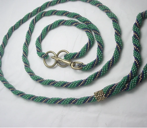 Correa con cuentas, verde, azul, dorado, fuerte, hermoso - Product Image 4