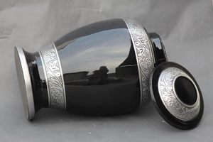 Black Color Cremation Urn for <b>Ashes</b> Adult Handmade for <b>Pet</b> <b>Ashes</b> Burial Container for Human Memorial Funeral Urn - Product Image 3