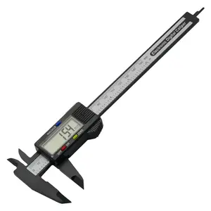 Calibrador Digital <span class=keywords><strong>Plástico</strong></span> de Carbono 150mm Calibre Herramienta de Medición de Fábrica <span class=keywords><strong>Vernier</strong></span> 0-6 Pulgadas/0-150mm Calibrador Electrónico - Product Image 1