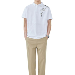 Camiseta Polo de Color Sólido Bordada Fabricada en Pakistán para Hombre, Camiseta Polo con Logotipo Personalizado Bordado para Hombre - Product Image 3