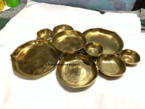 Vente en gros de 9 bols à compartiments en or, plat de service, centre de table pour mariage, vaisselle, plat de service, plat à compartiments - Product Image 3