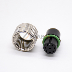 Connecteur <span class=keywords><strong>femelle</strong></span> M12 8 broches à code <span class=keywords><strong>A</strong></span>, <span class=keywords><strong>prise</strong></span> à <span class=keywords><strong>souder</strong></span> en plastique moulé pour câbles de signal de caméra industrielle et d'encodeur - Product Image 6