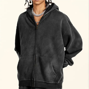 เสื้อมีฮู้ดผ้าฟลีซพิมพ์ลายออกแบบได้ตามต้องการสำหรับผู้ชายมีฮู้ดลำลองสไตล์วินเทจระบายอากาศได้ดีดีไซน์ไร้รอยต่อสำหรับฤดูหนาวขนาดพิเศษ - Product Image 3