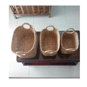 Hot Sale Multifunctional Household Storage Baskets Set Environment-friendly Rectangular Water Hyacinth <b>Square</b> Storage Boxes <b>Bins</b> - Product Image 1