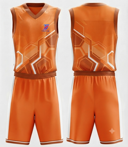 Uniformes de Baloncesto Juveniles Personalizados, Impresión por Sublimación, Conjunto de Baloncesto, Tela de Malla de Secado Rápido, Estilo sin Mangas - Product Image 3